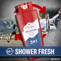 Old Spice Refreshing 2-in-1 Hair & Body Wash Conditioner for Men, High Endurance, 3X Defense, 24/7 Shower Fresh with Lasting Scent, Scented, 24 oz