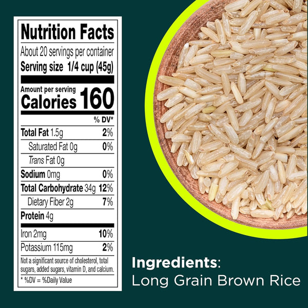 RiceSelect Texmati Brown Rice, Gluten-Free, Non-GMO,Kosher, 32oz Jar (Pack of 1) 32 Ounce (Pack of 1) Texmati Brown