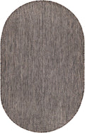 Unique Loom Outdoor Solid Collection Area Rug (3' 3" X 5' 3" Oval Light Brown/Ivory)