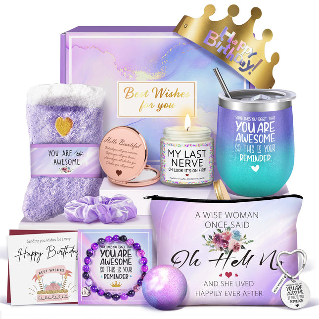 Gifts for Women, Birthday Gifts for Women, Happy Birthday Gifts Basket, Gift Set for Best Friends Female Sister Mom Wife