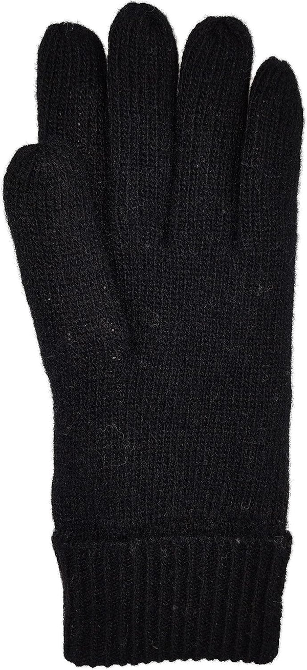 BRUCERIVER Men'S Pure Wool Knitted Gloves with Thinsulate Lining