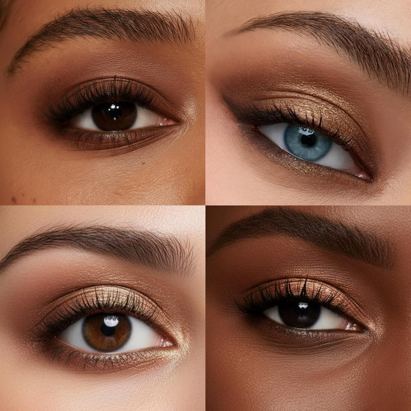 Lamora Eyeshadow Palette Makeup - Eye Makeup Palette with 16 Highly Pigmented Matte & Shimmer Shades - Vegan & Blendable Nude Exposed