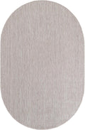 Unique Loom Outdoor Solid Collection Area Rug (5' 3" X 8' Oval Beige/Ivory)