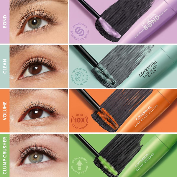 COVERGIRL Lash Blast Bond Volume Mascara - 800 - Extreme Black, Bonding Complex to Condition & Nourish Lashes, Smudge-Proof, Clump-Free,