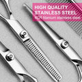 5 In1 Dog Grooming Scissors Kit, Professional Dog Scissors for Grooming with Safety round Tips, Titanium Coated Grooming Shears for Dogs Cat Pet