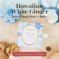 SpongellÃÂ© White Ginger Hawaiian Buffer | Body Wash Infused Sponge with Awapuhi & Kukui Nut Oil | Exfoliates & Hydrates | 14+ Uses