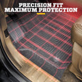 Husky Liners Weatherbeater Floor Mats | Fits 2022-2026 Ford Maverick (Hybrid Models Only) | Front & 2nd Row, 3-pc Black - 95401