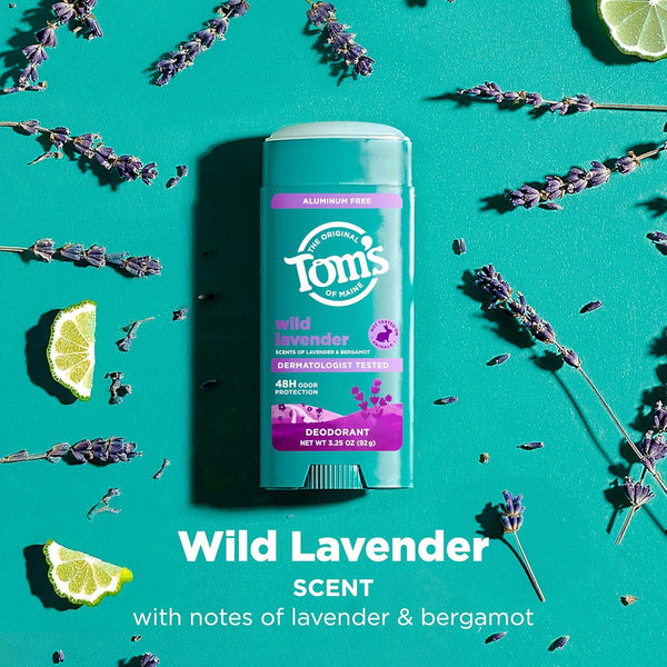 TomÃ¢ÂÂS of Maine Wild Lavender Natural Deodorant for Women and Men, Aluminum Free, 3.25 Oz
