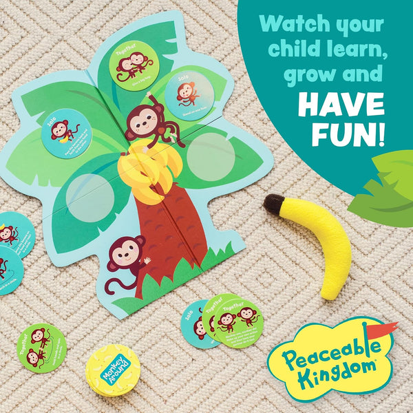 Peaceable Kingdom Monkey Around First Game for Toddlers Interactive play with Parent Ages 2+ Classic
