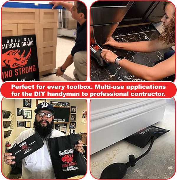 The Original Rhino Strong Commercial Grade Air Wedge Bag Pump Professional Leveling Kit & Alignment Tool Inflatable Shim Bag Single
