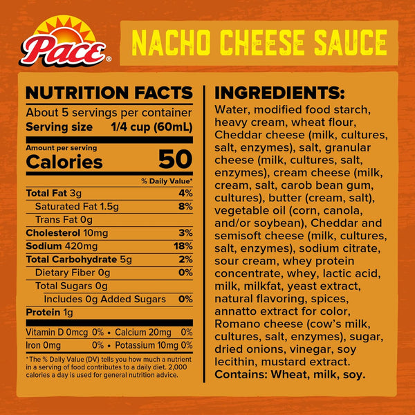Pace Medium Nacho Cheese Sauce, 10.5 oz Can Nacho Cheese Sauce Medium 10.5 Ounce (Pack of 1)