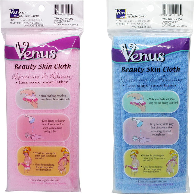 Bath Shower Exfoliating Towel Cloth Nylon Mesh Korean Loofah Scrub Washcloth Bac