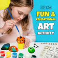 JOYEZA Rock Painting Kit Deluxe, Arts and Crafts for Girls Boys Age 6+, 12 Rocks Tween Gift Art Set, Waterproof Paints, Craft Kits Art Supplies,