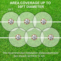 Biswing 1 Pack Lawn Sprinkler, Heavy Duty Metal Square Garden Sprinkler, 360 Degree Large Area Irrigation, Connectable Rotating Automatic Water