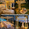 JMEXSUSS 168FT 600 LED String Lights for Outside Clear Wire, Warm White Christmas Lights Outdoor Waterproof, Tree Lights Outdoor Plug in for Patio