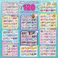Sky Castle Sticki Rolls Sticker Book Bracelet - 120 Holographic Stickers | Series 2, 50 Laminated Activity Pages, Collectible Kawaii Designs, Ages