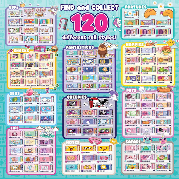 Sky Castle Sticki Rolls Sticker Book Bracelet - 120 Holographic Stickers | Series 2, 50 Laminated Activity Pages, Collectible Kawaii Designs, Ages