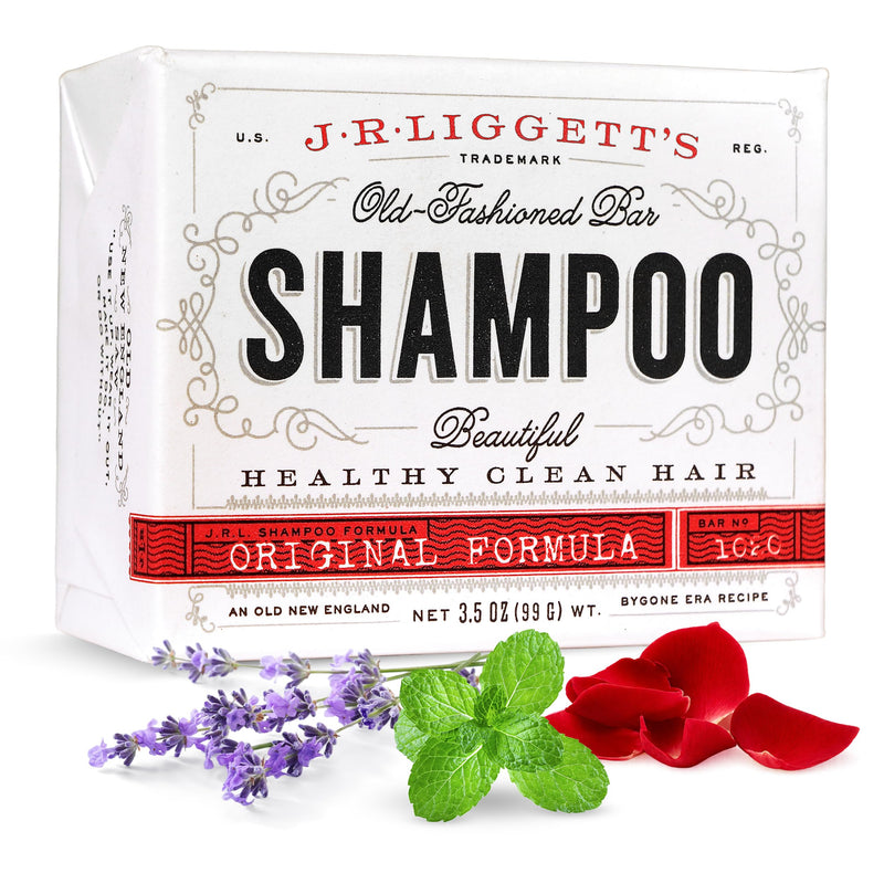 J.R.LIGGETT'S Shampoo Bar Original Formula, All-Natural Solid Hair Cleanser, Plant-Based Dry Bar Shampoo with Antioxidants and Vitamins for