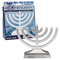 Rite Lite Go Mini Metallic Electric Menorah - LED Battery/USB Powered Chanukah Jewish Holiday - Office Car Home Decorations Judaica Hanukkah