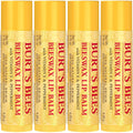 Burt'S Bees Lip Balm - Original Beeswax, Lip Moisturizer with Responsibly Sourced Beeswax, Tint-Free, Natural Origin Conditioning Treatment, 4