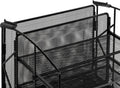 Amazon Basics Sturdy Rectangular Desktop Organizer with 3 Trays, Sliding Drawer and Hanging File Holder for Office Supplies, Black