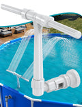 Pool Fountain for above and In-Ground Pools, Adjustable Dual Spray Waterfall Sprinkler Cooler for Pool, Swimming Pool Spa Water Fountain,