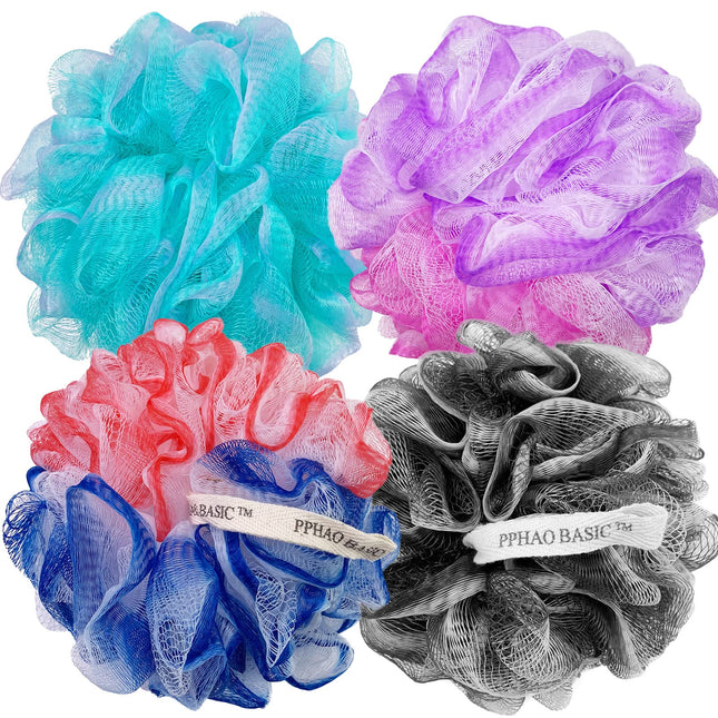 PPHAO - Extra Large Soft Mesh Net Luffa Loofa Loufa Puff - Loofah Sponge - 75G(X