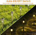 GIGALUMI Solar Pathway Lights, Stainless Steel IP44 Waterproof Auto On/Off Outdoor LED Solar Landscape Lights for Garden, Yard, Patio, Path and
