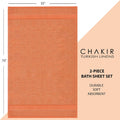 Chakir Turkish Linens, 100% Cotton Premium Quality Turkish Bath Sheets (35''x70'' Large Bath Sheet Towels - Coral) Coral 35''x70'' Large Bath Sheets
