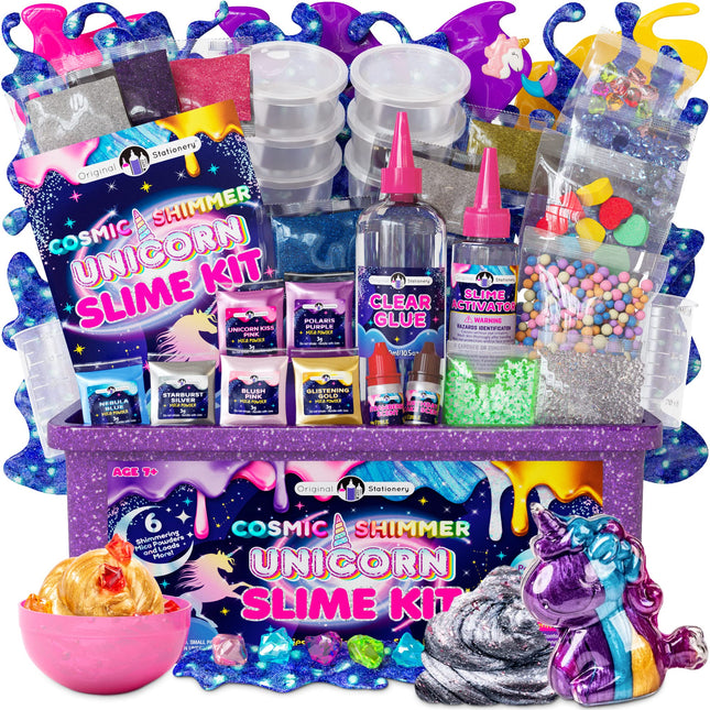 Original Stationery Cosmic Shimmer Unicorn Slime Kit, Slime Supplies to Make Uni