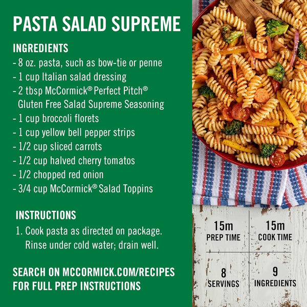 Mccormick Perfect Pinch Salad Supreme Seasoning, 8.25 Oz