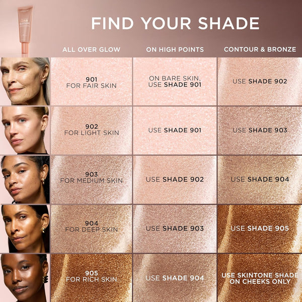 L'Oreal Paris Makeup True Match Lumi Glotion, Natural Glow Enhancer, Illuminator Highlighter, Bronzing Drops for a Sun-Kissed Glow, 902 Light