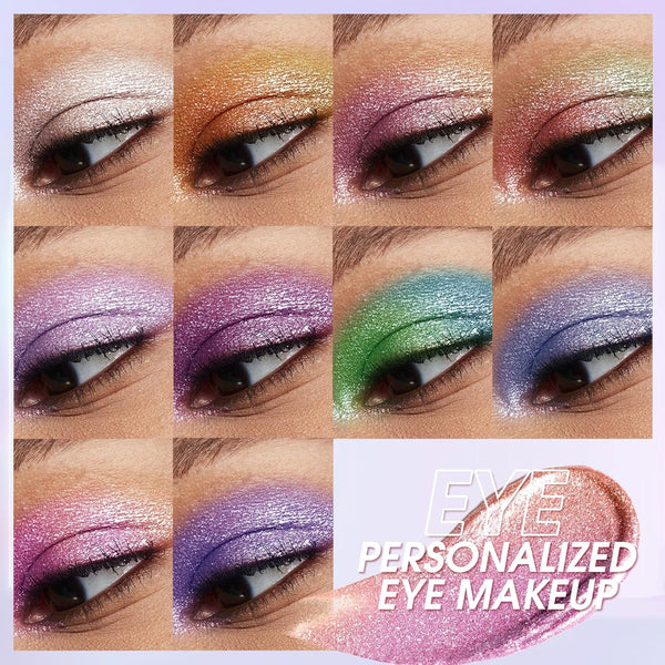 Bestland Liquid Glitter Eyeshadow Set, Multichrome Glitter Shimmer Eye Looks Waterproof Long Lasting Quick-Drying Sparkling Eye Shadow Liquid