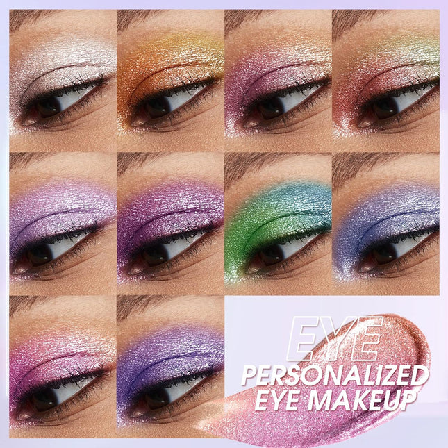 Bestland Liquid Glitter Eyeshadow Set, Multichrome Glitter Shimmer Eye Looks Wat