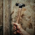 REAL STEEL Ball Peen Hammer with Genuine Hickory Wood Handle 16Oz/1 LB Forged Steel Head Ball Pein Hammer 0404 16 oz