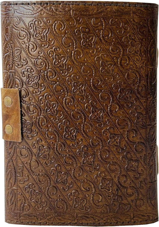 Embossed Leather Bound Journal Dragon Game of Thrones Diary with Clasp Lock Vint