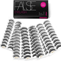 Eliace Eyelashes, (50 Pairs,5 Styles) Faux Mink Lashes Natural Look Wispy Fluffy Handmade Cat Eye False Lash Pack, False Eyelashes Set, Fake