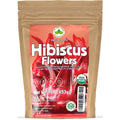 Hibiscus Tea 1LB (16Oz) 100% CERTIFIED Organic Hibiscus Flowers Herbal Tea (WHOLE PETALS), Caffeine Free in 1 lbs. Bulk Resealable BPA-free Bags