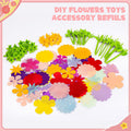 Toyly DIY Fabric Flower Bouquets Toys Accessories - Flowers Market Toy Fittings - Arts & Crafts Toy Parts Accessories Set