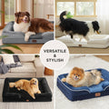 Bedsure Orthopedic Dog Bed Medium Size Dogs - Washable Small Medium Dog Cat Bed Waterproof, Comfort Cats Couch Sofa with Washable Removable Cover,