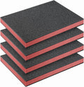 Outus 4 Pcs Cuttable Polyurethane Foam Pads Craft Foam Insert for Cases Packing Padding Camera Toolbox Storage(16 X 12 X 1.5 Inch,Red, Black)