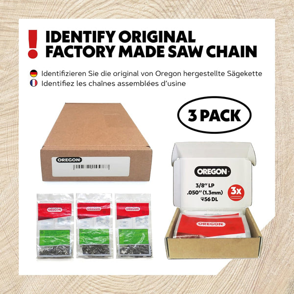 Oregon S56X3 3-Pack Advancecut Chainsaw Chains for 16-Inch Bar -56 Drive Links Ã¢ÂÂ Low-Kickback, Fits Husqvarna, Echo, Poulan, Wen and More