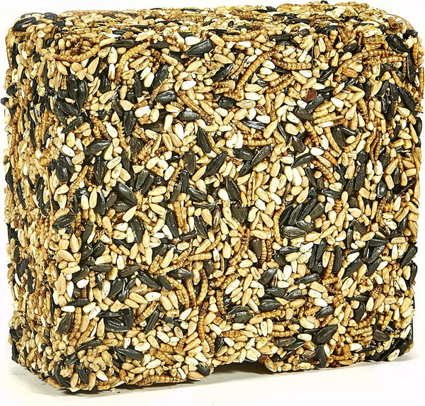 Kaytee Wild Bird Seed & Mealworm Seed Cake Food For Bluebirds, Chickadees, Woodpeckers and More, 1.4 Pound 1.4 Pound (Pack of 1)
