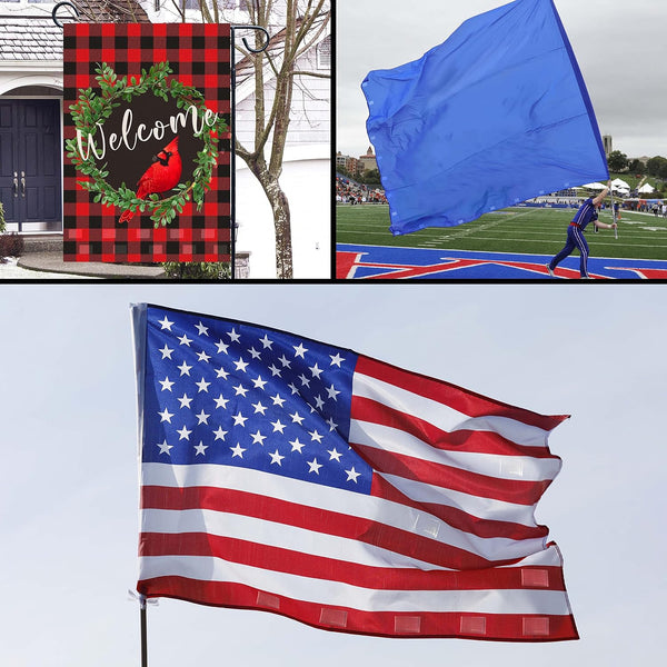 Flag Weights for Bottom of Flag - Adhesive Flag Weights for Large Flags to Keep from Tangling & Blowing - Weather Resistant Adhesive Curtain