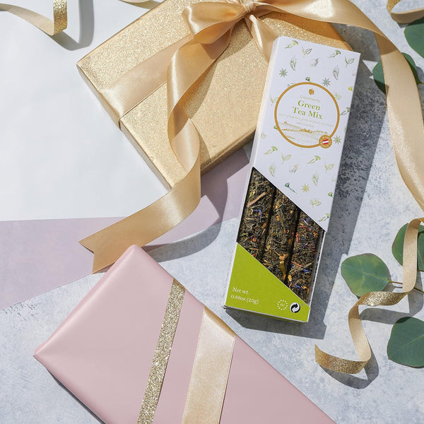 Gourmanity Japanese Loose Tea Sampler, 3 Flavors of Green Herbal Tea Mix with Floral & Fruity Notes, Great Gift for Any Tea Enthusiast, Product of