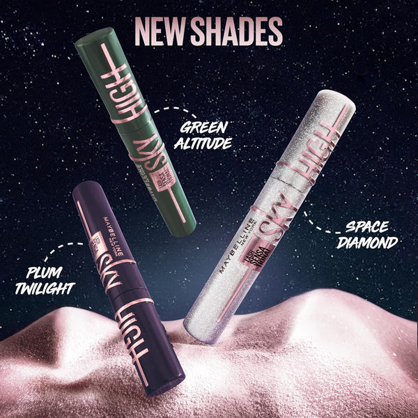 Maybelline Lash Sensational Sky High Washable Mascara Makeup, Volumizing, Lengthening, Defining, Curling, Multiplying, Buildable Formula, Blackest