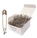 100-Pack Extra Large Safety Pins (2 Inch, Silver) – Heavy Duty, Rust-Resistant Pins for Clothing, Diapers, Sewing, Hijabs, Laundry & Crafting