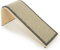 SmartyKat Sisal Angle Ramp Cat Scratcher, Natural Woven Sisal Surface & Stable Wooden Structure with Organic Catnip Angle Scratcher - Sisal One Size
