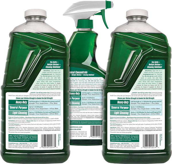 Simple Green Allpurpose Cleaner Spray and Refill, Green, 3 Piece Set, Original, 1 Count