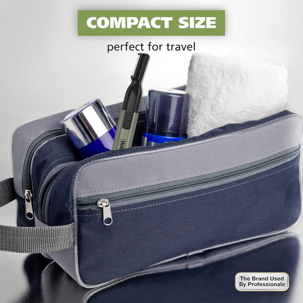 Wahl Micro Groomsman Battery Personal Trimmer for Hygienic Grooming with Rinseable, Interchangeable Heads for Eyebrows, Neckline, Nose, Ears, &